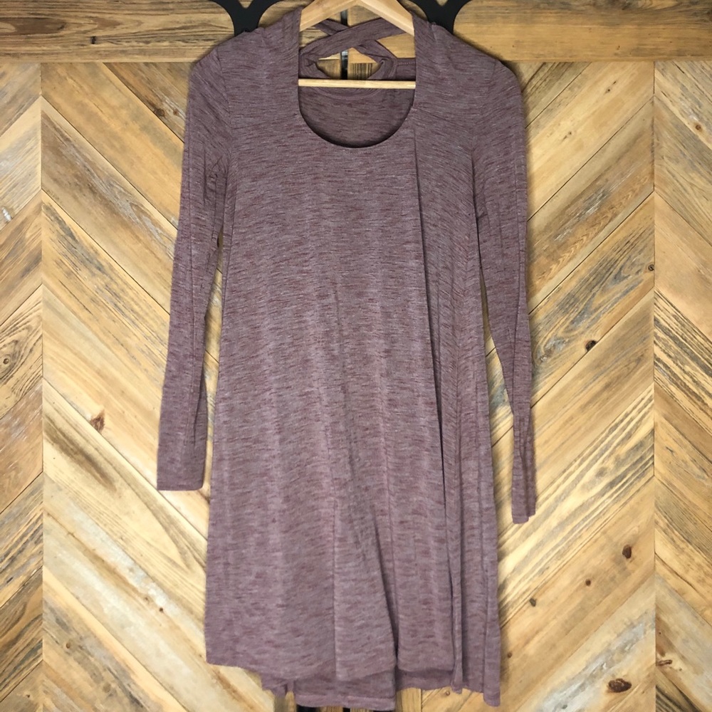 Long sleeve purple dress